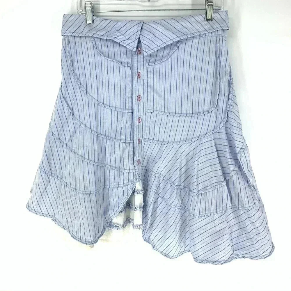 Kimchi Blue Asymmetrical Little Bo Peep Ruffled Shirting skirt